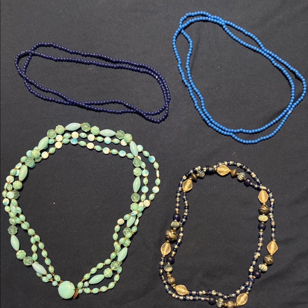 Elegant Multi-Color Beaded Necklace Set